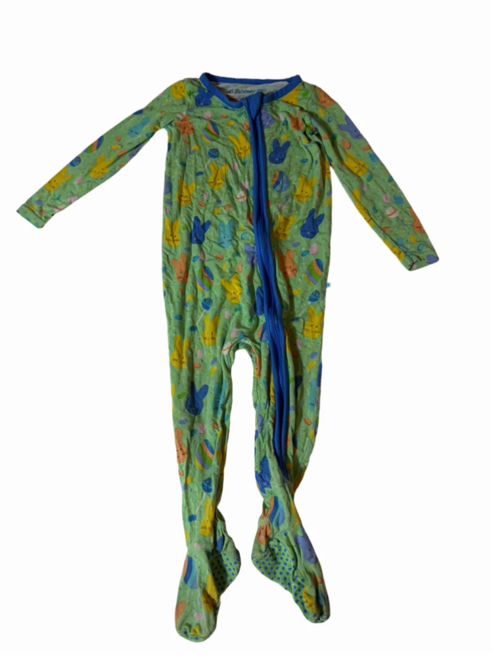RuggedButts Baby Easter Bunny Bamboo Footed Pajamas Sleeper 12-18M